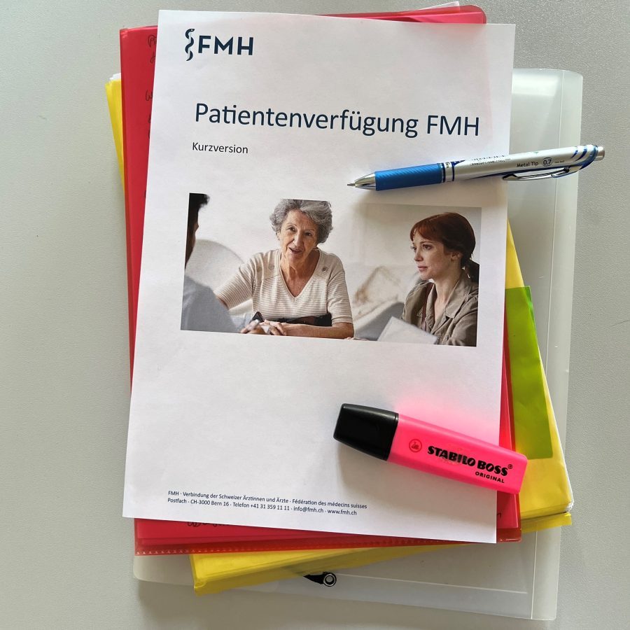 Eine Patientenverfügung der FMH in der Kurzversion.